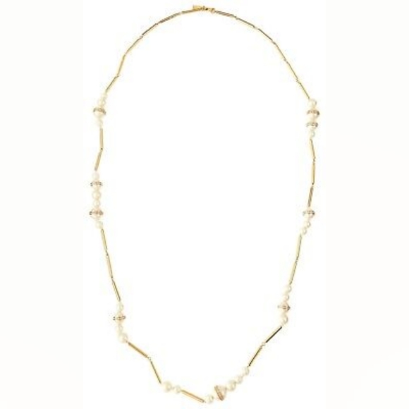 NWTS $148 Kate Spade "PURELY PEARLY" Swarovski Crystal & Double Pearl Strand ♥️ - Picture 4 of 10